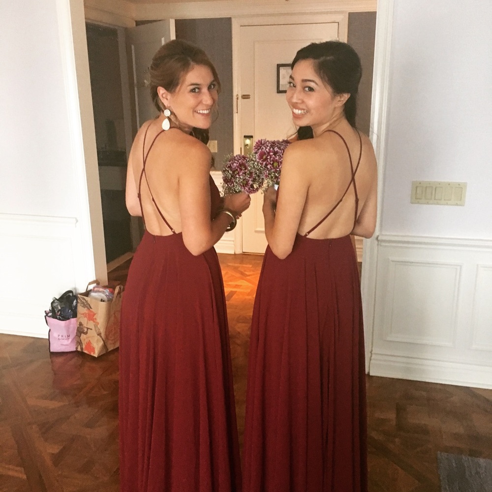 Burgundy Lulu’s Bridesmaid Dress